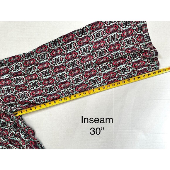 Elevenses Women’s Casual Pants Size 4 Petite Colorful Boho Lightweight Flare Leg - Picture 8 of 11
